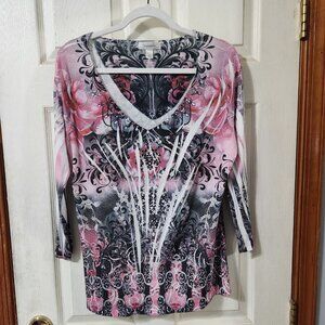 Dress Barn Ladies Long Sleeve Tribal Shirt